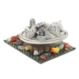 Сувенир "Енот купается" из мрамолита