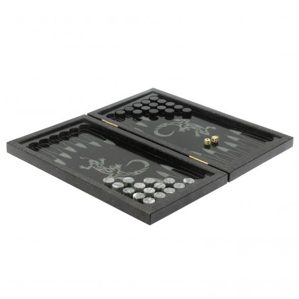 Нарды с гравировкой &amp;quot;Орел / Ящерица&amp;quot; камень гранит 128860