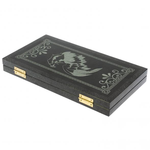 Нарды с гравировкой &amp;quot;Орел / Ящерица&amp;quot; камень гранит 128860