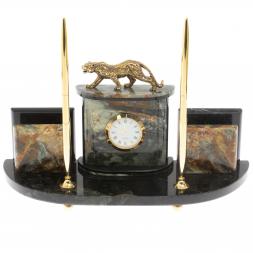 Настольный прибор &amp;quot;Гепард&amp;quot; из офиокальцита