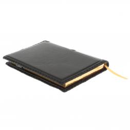 Ежедневник &amp;quot;Георгий Победоносец&amp;quot; А5 обложка из черной кожи Златоуст