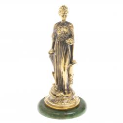 Бронзовая статуэтка &amp;quot;Хозяйка медной горы&amp;quot; на нефрите