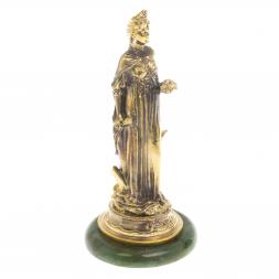 Бронзовая статуэтка &amp;quot;Хозяйка медной горы&amp;quot; на нефрите