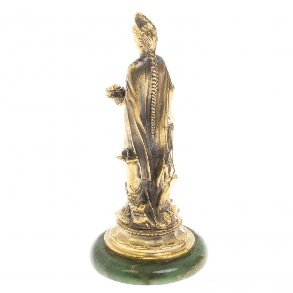 Бронзовая статуэтка &amp;quot;Хозяйка медной горы&amp;quot; на нефрите 130035