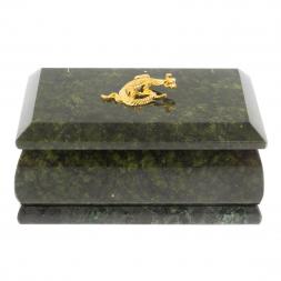 Шкатулка "Ларец" из змеевика 10,5х6х5 см