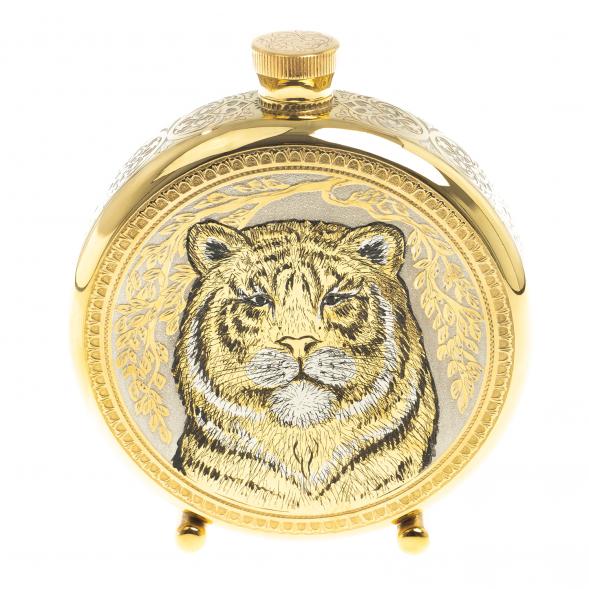 Фляжка с гравюрой &amp;quot;Тигр&amp;quot; Златоуст 123486