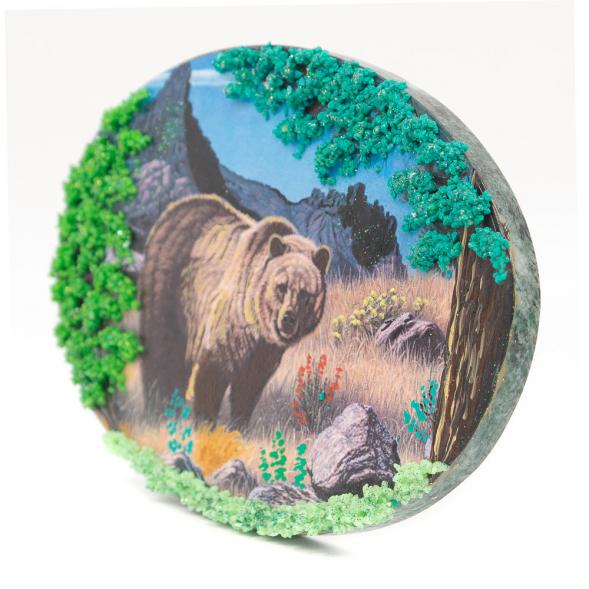 Картина из камня на подставке &amp;quot;Медведь в горах&amp;quot; 116894