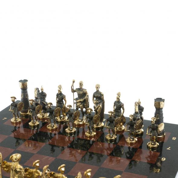 Шахматы подарочные &amp;quot;Римские&amp;quot; с бронзовыми фигурами 40х40 см 117811