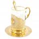 Чайная пара &amp;quot;Гербовая&amp;quot; подстаканник 260 мл на блюдце с ложкой Златоуст 121045