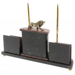 Настольный прибор &amp;quot;Лев&amp;quot; из лемезита