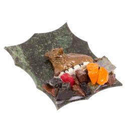 Магнит "Медведь с березой" змеевик