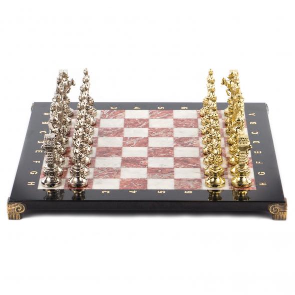 Шахматы &amp;quot;Ренессанс&amp;quot; доска 36х36 см мрамор лемезит фигуры цвет золото / серебро 119407
