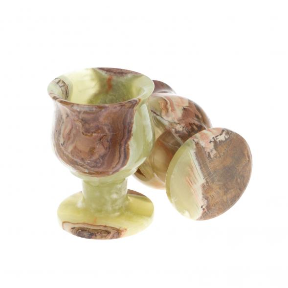 Набор рюмок из оникса &amp;quot;Тюльпан&amp;quot; 2 шт 50 мл 5х7 см (2х3) 129237