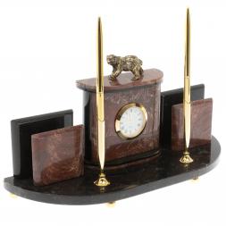 Настольный прибор &amp;quot;Медведь&amp;quot; из лемезита