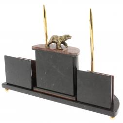 Настольный прибор &amp;quot;Медведь&amp;quot; из лемезита