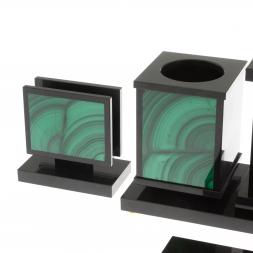 Настольный набор &amp;quot;Орел&amp;quot; из малахита