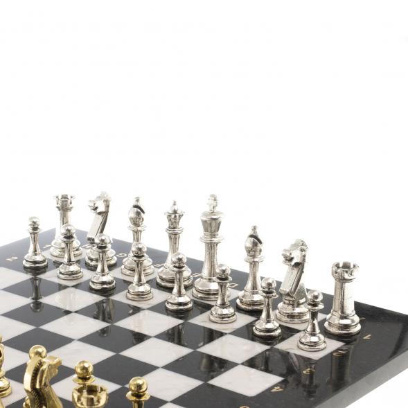 Шахматы турнирные &amp;quot;Стаунтон&amp;quot; доска 40х40 см мрамор 124513