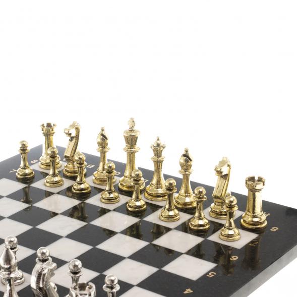 Шахматы турнирные &amp;quot;Стаунтон&amp;quot; доска 40х40 см мрамор 124513