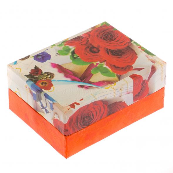 Шкатулка шестиугольная из зелено-коричневого оникса 12,5х9х4,5 см 125629