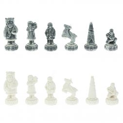 Шахматы &amp;quot;Северные народы&amp;quot; 40х40 см змеевик