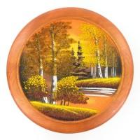 Тарелка декоративная &amp;quot;Осень золотая&amp;quot; 25 см каменная крошка
