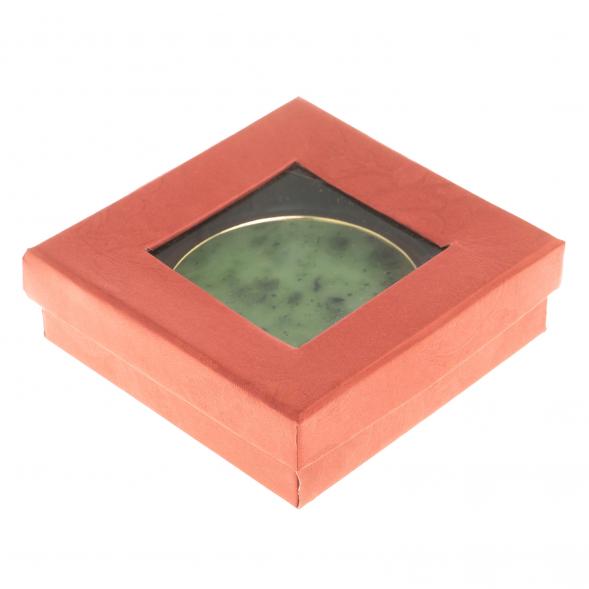 Зеркало круглое из камня нефрит цвет золото 124111