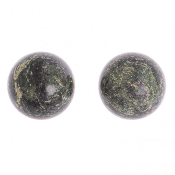 Шары для массажа 4,5 см 2 шт из темного змеевика 125167