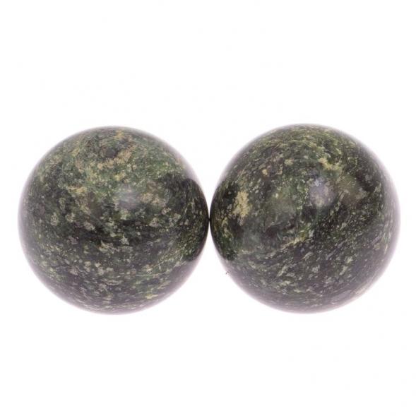 Шары для массажа 4,5 см 2 шт из темного змеевика 125167
