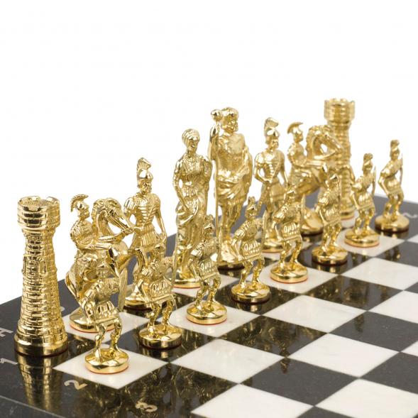 Настольные шахматы &amp;quot;Римские&amp;quot; бронза мрамор  40х40 см 117814