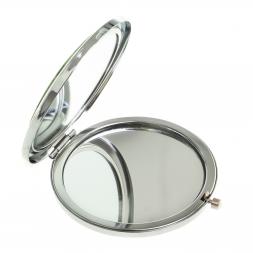 Зеркало круглое из камня нефрит цвет серебро