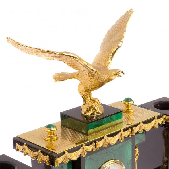 Письменный набор из малахита &amp;quot;Орел&amp;quot; 125947