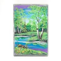 Панно из камня на подставке "Лето" 11,5х15 см