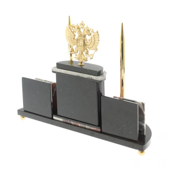 Письменный набор с визитницами &amp;quot;Герб РФ&amp;quot; креноид 127312