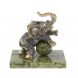 Статуэтка &amp;quot;Слон с шаром цирк&amp;quot; бронза змеевик 128936