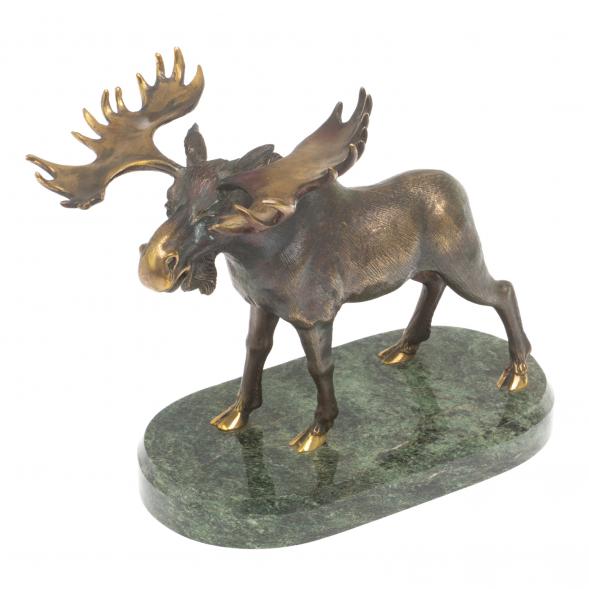 Статуэтка &amp;quot;Сохатый великан&amp;quot; из бронзы и змеевика 126924