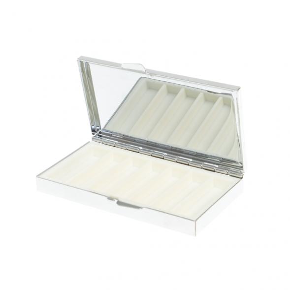 Таблетница на 7 отделений камень актинолит серебристая 127231