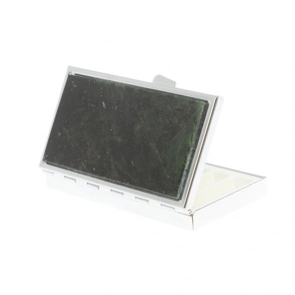 Таблетница на 7 отделений камень актинолит серебристая 127231