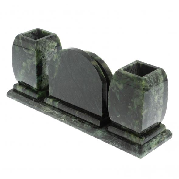 Офисный письменный набор с часами из шабровского змеевика 129390