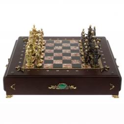 Шахматный ларец &amp;quot;Богатыри&amp;quot; бронза креноид