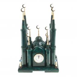 Часы &amp;quot;Мечеть&amp;quot; камень змеевик малая