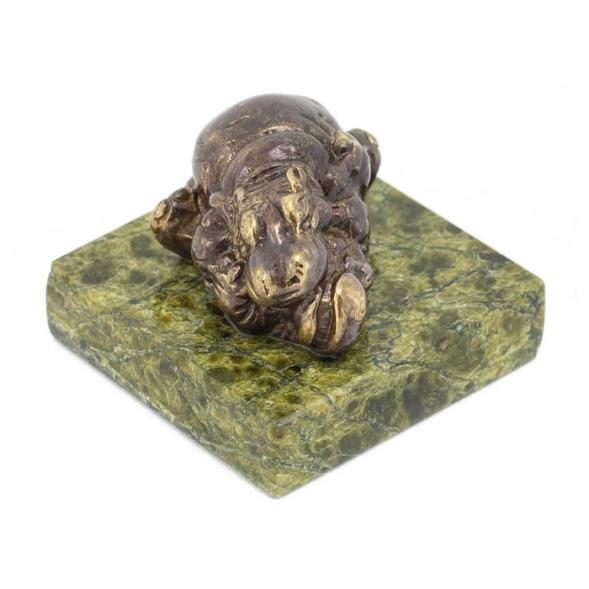 Статуэтка &amp;quot;Бегемоты камасутра&amp;quot; из бронзы и змеевика 116186
