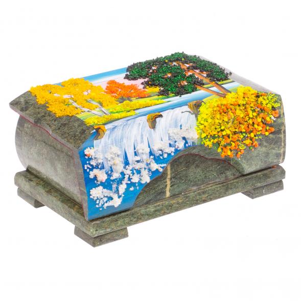 Шкатулка с расписной крышкой &amp;quot;Осенний пейзаж&amp;quot; 17х11х8 см 125055