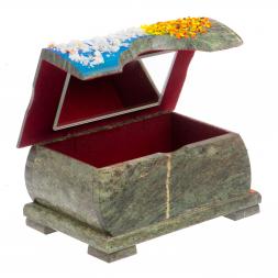 Шкатулка с расписной крышкой &amp;quot;Осенний пейзаж&amp;quot; 17х11х8 см