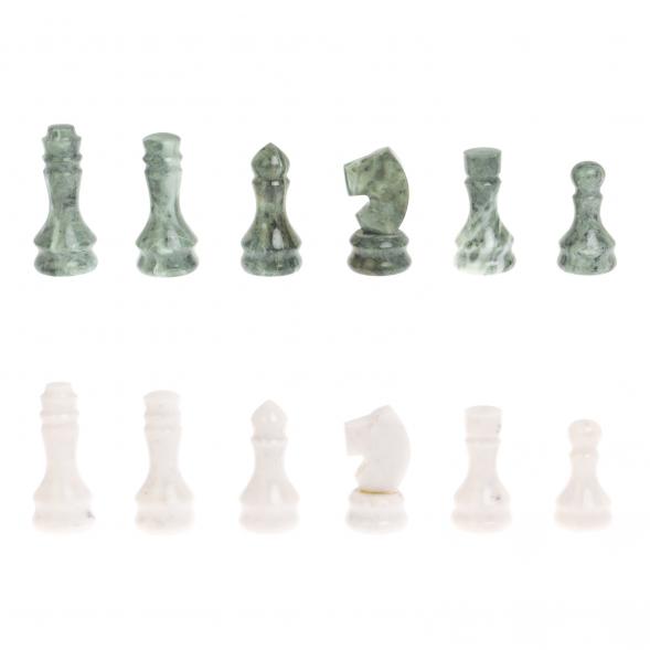 Каменные шахматы &amp;quot;Традиционные&amp;quot; доска 40х40 см мрамор шабовский змеевик 126997