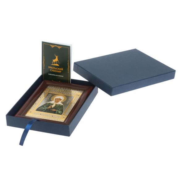 Икона гравюра &amp;quot;Матрона Московская&amp;quot; багет 12,5х17,5х1 см Златоуст 128018