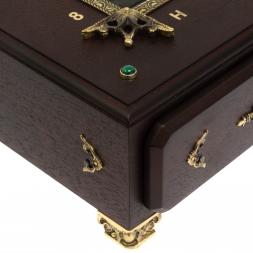 Шахматный ларец &amp;quot;Римские&amp;quot; из бронзы и креноида