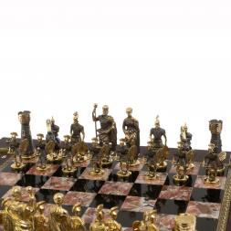Шахматный ларец &amp;quot;Римские&amp;quot; из бронзы и креноида