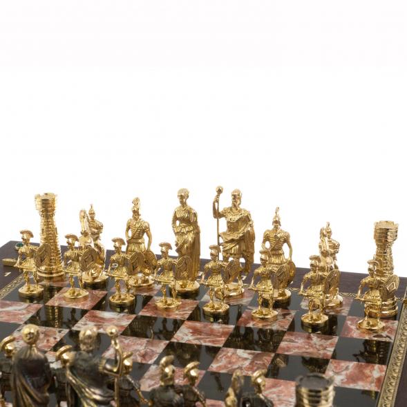 Шахматный ларец &amp;quot;Римские&amp;quot; из бронзы и креноида 130041