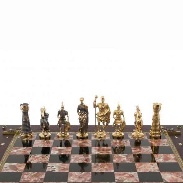 Шахматный ларец &amp;quot;Римские&amp;quot; из бронзы и креноида 130041