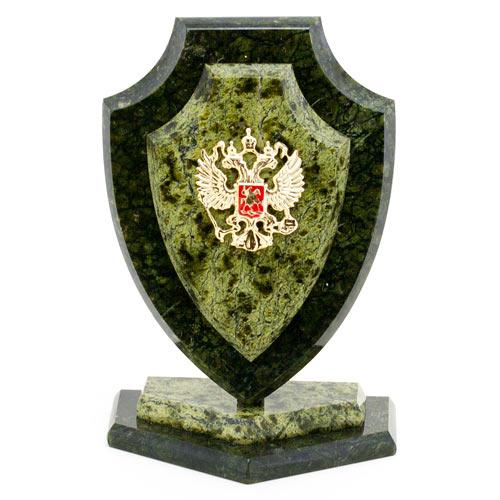 Сувенир &amp;quot;Щит с гербом России&amp;quot; камень змеевик 11х7х16 см 113897